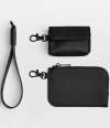 BG748 BagBase Boutique Pouch Wristlet Black / Black colour image
